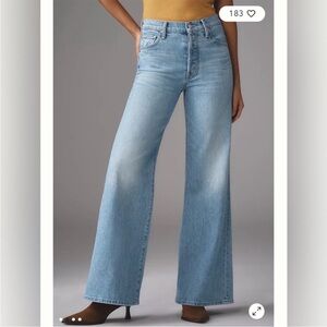 Mother Superior The Tomcat Roller Skimp High Rise Wide Leg Jeans Size 27